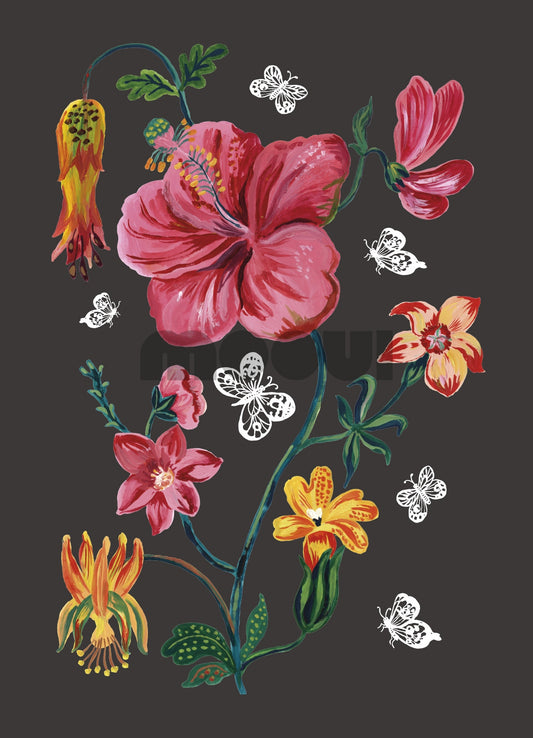 Pôster Infantil - Floral Noite Nathalie Lété