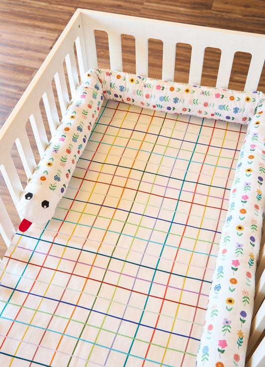 Protetor de Berço Minhocão - Caminho Floral