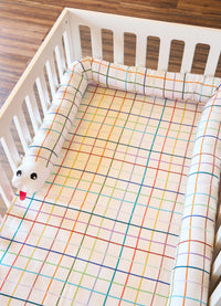 Protetor de Berço Minhocão - Grid Ondinhas