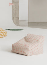 Pufe Nobodinoz Vibes Beanbag - Vermelho e Rosa
