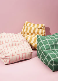 Pufe Nobodinoz Vibes Beanbag - Vermelho e Rosa
