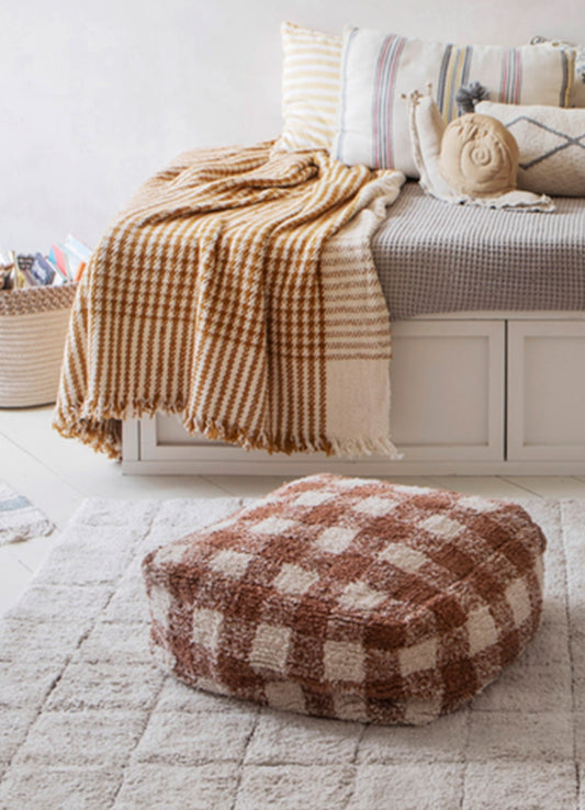 Pufe Lorena Canals - Vichy Caramelo 40 x 40 x 20 cm