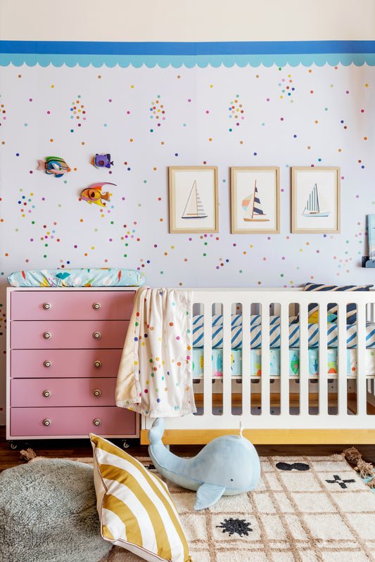 Papel de Parede Infantil - Bolhinhas do Mar