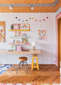 Papel de Parede Infantil - Quadriculado Grid Preto