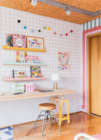 Papel de Parede Infantil - Quadriculado Grid Preto