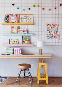 Papel de Parede Infantil - Quadriculado Grid Preto