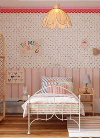 Papel de Parede Infantil - Floral Casa de Campo