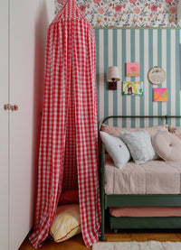Tenda Infantil - Xadrez Carmin