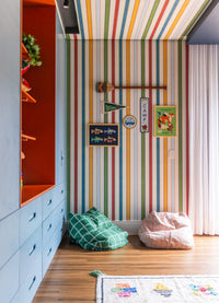 Papel de Parede Infantil - Listrado Escoteiro