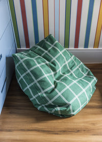 Pufe Nobodinoz Vibes Beanbag - Verde e Branco