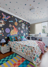 Papel de Parede Infantil - Universo de Estrelas Off