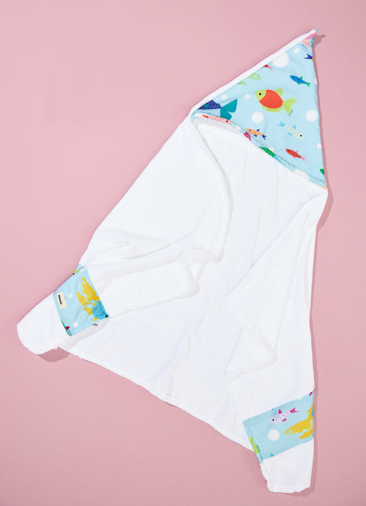 Toalha de Banho Infantil - Peixinhos do Oceano