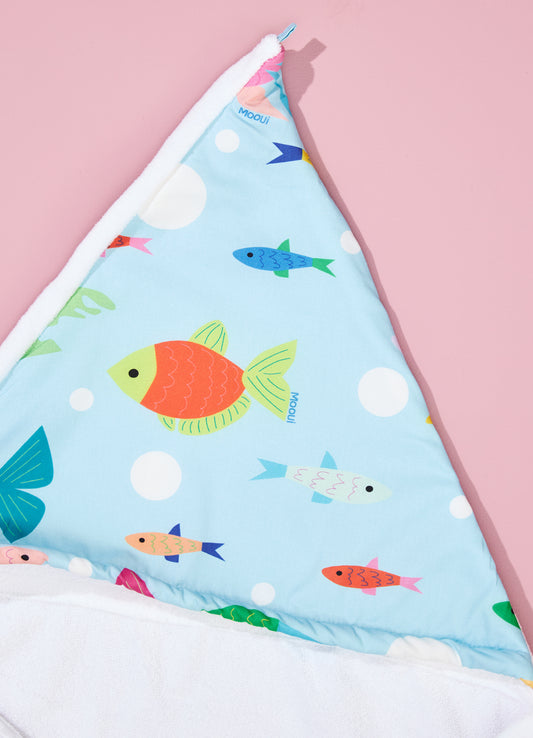 Toalha de Banho Infantil - Peixinhos do Oceano
