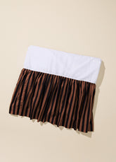 Saia de Cama Adulto com Babado - Listrado Castanheira