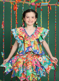 Saia Infantil de Festa Junina - Retalhos Juninos