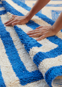 Tapete Lorena Canals + MOOUI - Eclipse Azul 1,10 x 1,50m