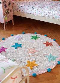 Tapete Lorena Canals + MOOUI - Estrelas Bubbly Redondo 1,2m
