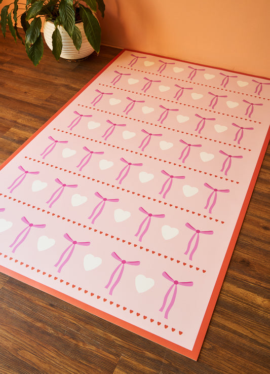 Tapete Playmat - Lacinhos e Corações