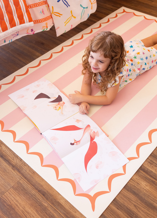 Tapete Playmat - Listrado Rosa
