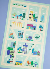 Tapete Playmat - Cidade Azul