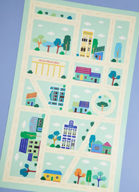 Tapete Playmat - Cidade Azul