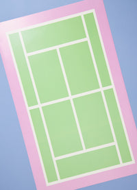 Tapete Playmat - Quadra De Tenis Rosa