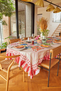 Toalha de Mesa Babado - Floral Romântico