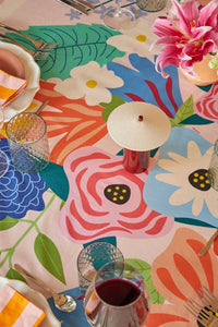 Toalha de Mesa Babado - Floral Romântico