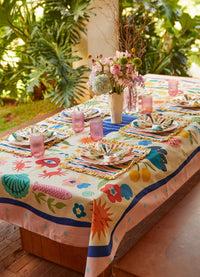 Toalha de Mesa Impermeável - Fiore Nel Vaso