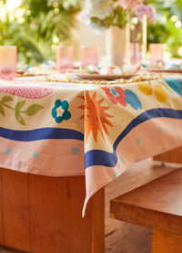 Toalha de Mesa Impermeável - Fiore Nel Vaso