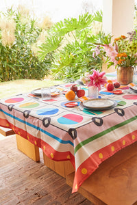 Toalha de Mesa Impermeável - Tabuleiro Cromático