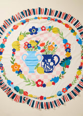 Toalha de Mesa Redonda - Vaso Da Fiori