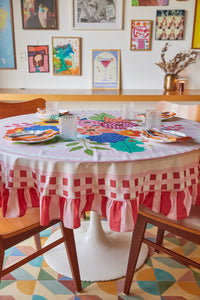 Toalha de Mesa Redonda - Floral Romântico
