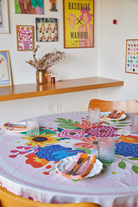 Toalha de Mesa Redonda - Floral Romântico