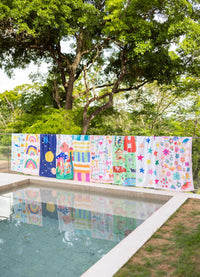 Toalha de Praia - Amanhecer no Jardim