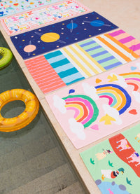 Toalha de Praia - Arcos e Corações