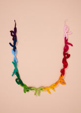 Varal de Laços Crochet - Arco-íris