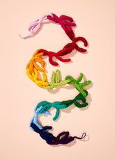 Varal de Laços Crochet - Arco-íris