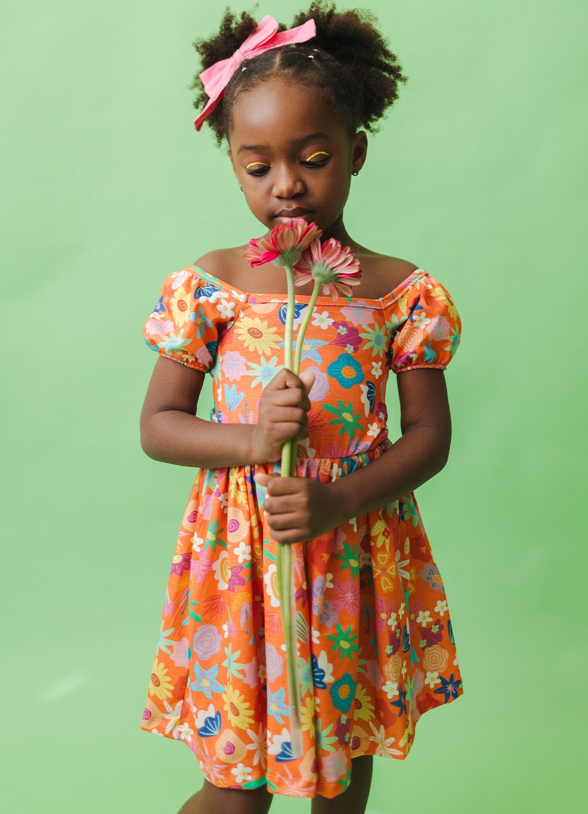 Vestido Infantil - Flores do Mar